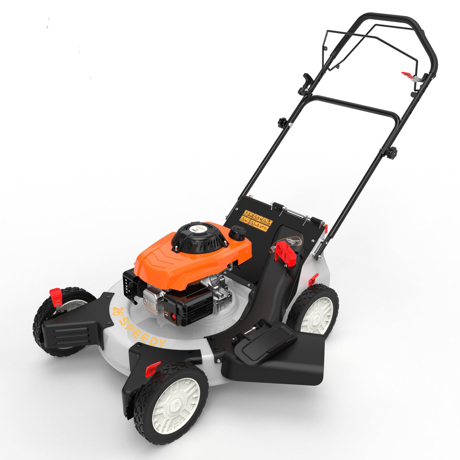 SWY-26FB2 self-propelled 224cc gasoline/gasoline engine lawnmower with cordless blades, for quick lawn mowing using garden tools. - Image 4